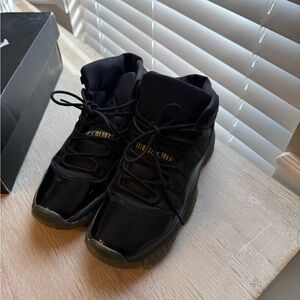 Jordan Kids' Black High-Top Sneakers with Gloss Accents